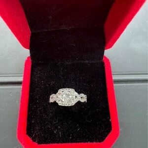 Elegant Silver Diamond Ring